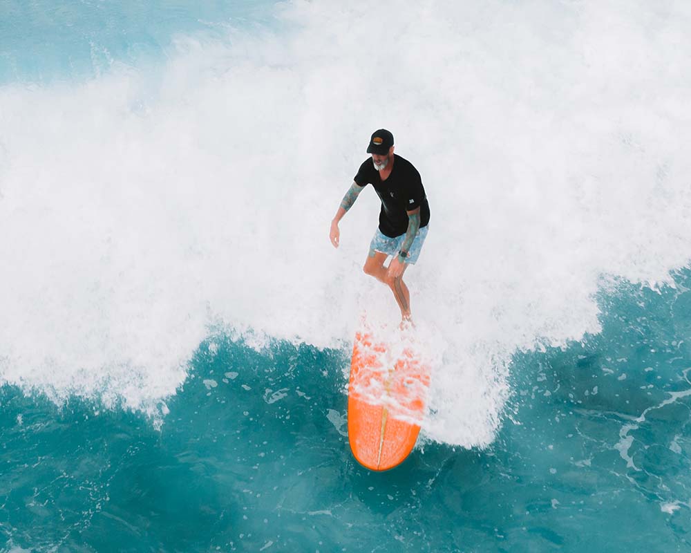 a man who is surfing!